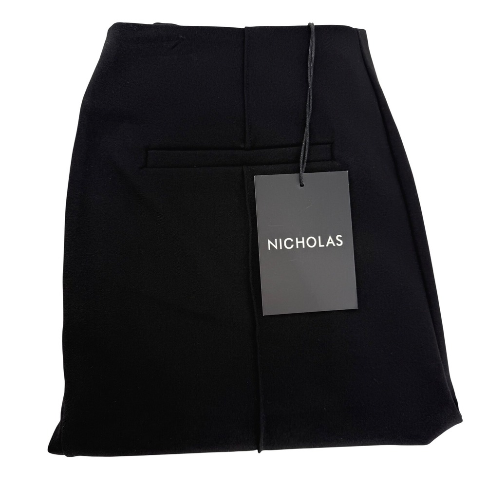 Nicholas Liliana Pintuck Slim Leg Pants Women's Size‎ 4 Black NEW $395 MSRP